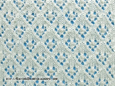 Lace Stitches for Spring 2016 - Pattern 4/10 ~ Knitting Unlimited