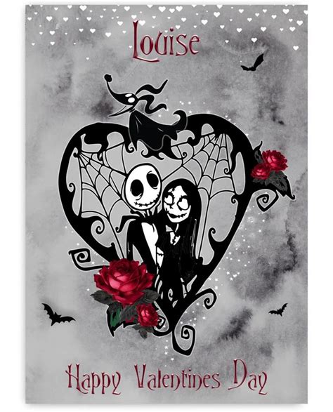 Personalised Nightmare Before Christmas Valentine S Day Etsy Uk