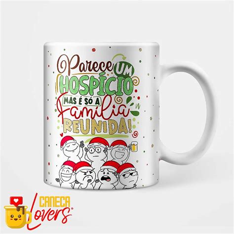 Caneca Natal Divertido Parece um hospício mas é só a família reunida