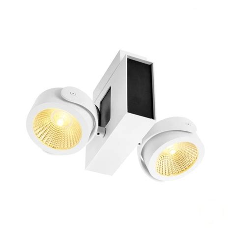 TEC KALU plafonnier intérieur double angle 60 blanc noir LED 31W