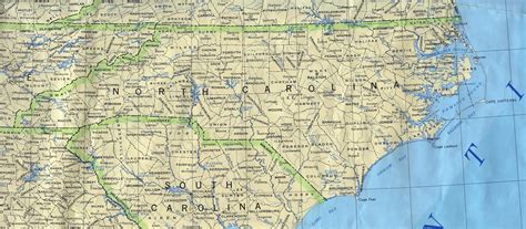 Administrative map of North Carolina state | North Carolina state | USA ...