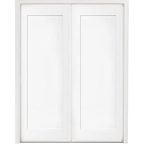 Steves Sons 60 In X 80 In 1 Panel Primed White Shaker Solid Core