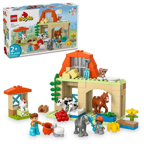 Lego Set Duplo Town 10416 Cuidar Dos Animais Na Quinta 74 Peças