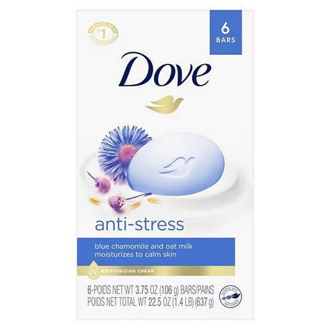 Dove Anti Stress Blue Chamomile And Oat Milk Bar Soap Shop Bath