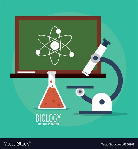 Biology Design Lab Icon Flat Royalty Free Vector Image