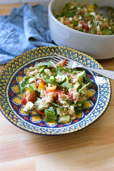 Summer Quinoa Salad With Tahini Dressing