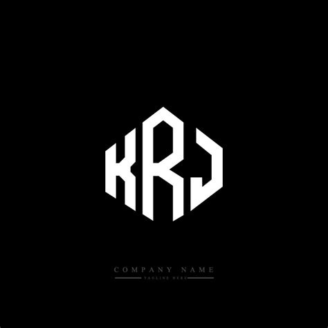 krj letter logo design  polygon shape krj polygon  cube shape