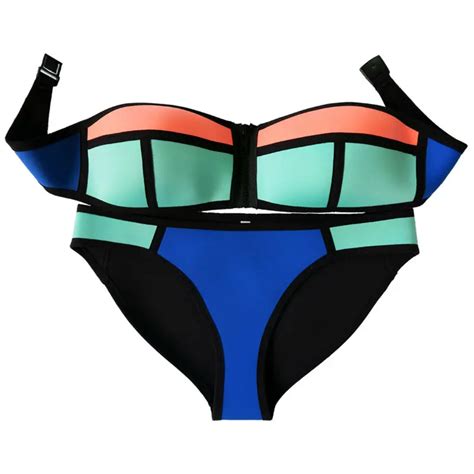 Women Swimwear Sexy Girl Neoprene Bikini Set Brazilian Swimwear