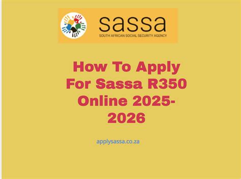 How To Apply For Sassa R350 Online 2025 2026 Sassa Grant 2025