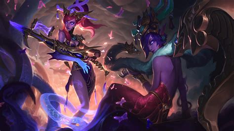 Morgana, Caitlyn, LoL, Lunar Wraith, Splash Art, 4K, #423 Wallpaper PC ...