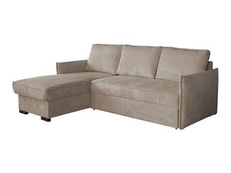 Canap D Angle Columbus Brun Clair Fonction De Couchage Bo Te De