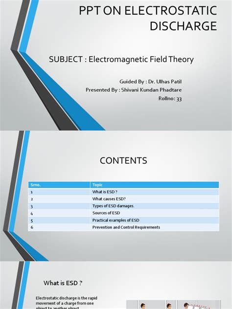 On Electrostatic Discharge | PDF | Electrostatic Discharge | Electrostatics