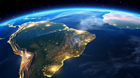 A 3d Rendering Of South America As Viewed From Space Background Planet