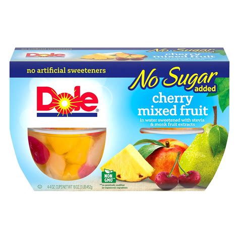 Dole Fruit Cups Cherry Mixed Fruit No Sugar Added Stockupexpress