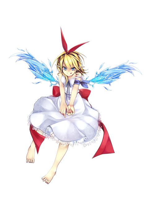 Safebooru Bad Id Barefoot Blonde Hair Blue Eyes Bow Dress Fairy Feet