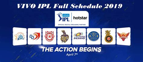 Indian Premier League Schedule | IPL 2019 Schedule Squads Teams and ...