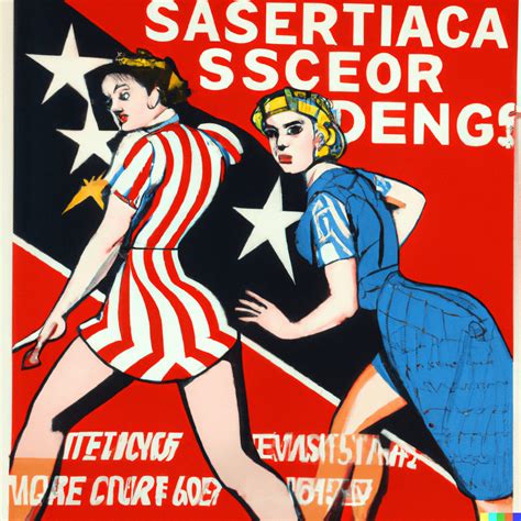 1950's Soviet propaganda posters warning men; "Beware of bawdy American women!" : r/dalle2