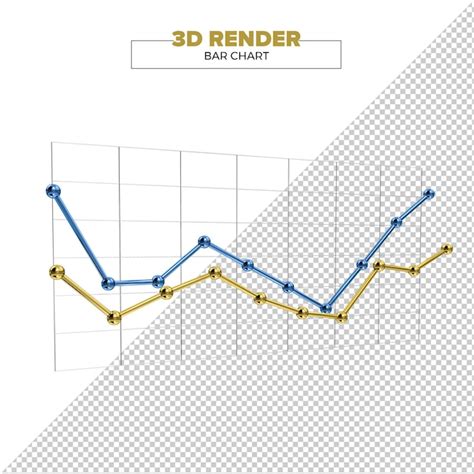 Gr Fico De Barras Psd D Renderizado Em Fundo Transparente Psd Premium