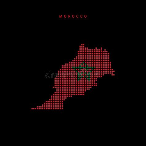 Mapa De Pixel De Marrocos Sara Ocidental Vector O Mapa Pontilhado De