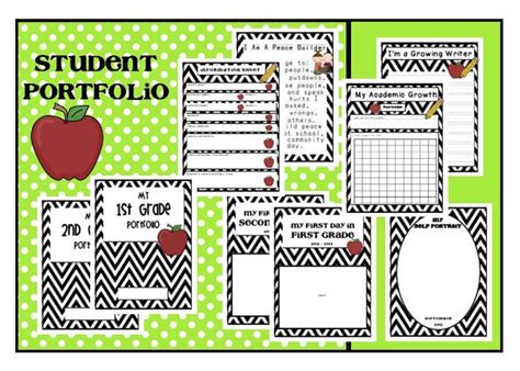 Student Portfolio Free Printables Teaching Ideas Organization