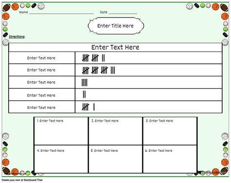 Tally Chart Landscape Color 1 Storyboard By No Examples