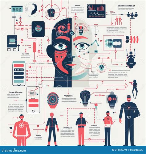 Infographic Of Techno Humanity Stock Illustration Illustration Of