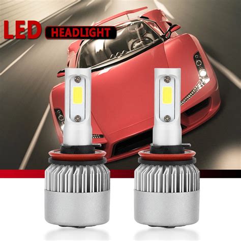 Pcs Set Car Headlight H Led K W Lm White High Power