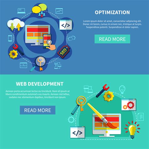 Web Optimization Banners Set 481919 Vector Art at Vecteezy