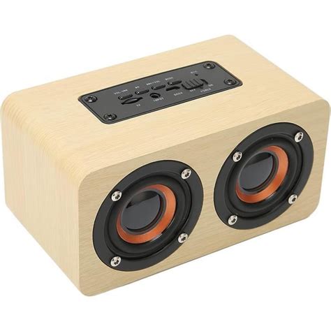 Haut Parleur Bluetooth En Faux Bois Son Puissant Int Gr Dans Le Micro