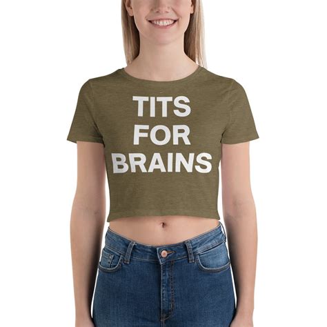 TITS FOR BRAINS Crop Top PYGear