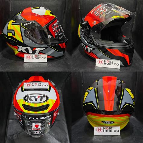 Jual Helm Kyt Full Face Tt Course Motif Flux Jaume Masia Original