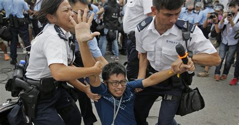 Umbrella Revolution Protesters Scuffle With Rivals In Hong Kong