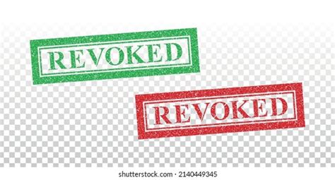 Vector Realistic Isolated Rubber Stamps Revoked Stock Vector Royalty