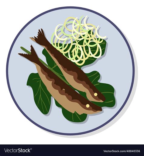 Fish Seafood Meal Royalty Free Vector Image VectorStock