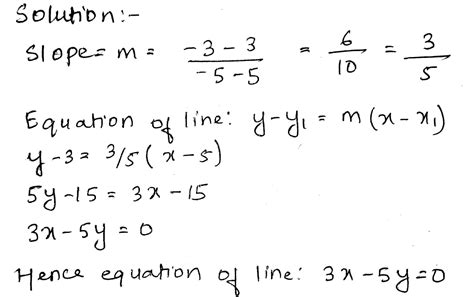 Find The Slope And The Equation Of The Line Passing Through The Points