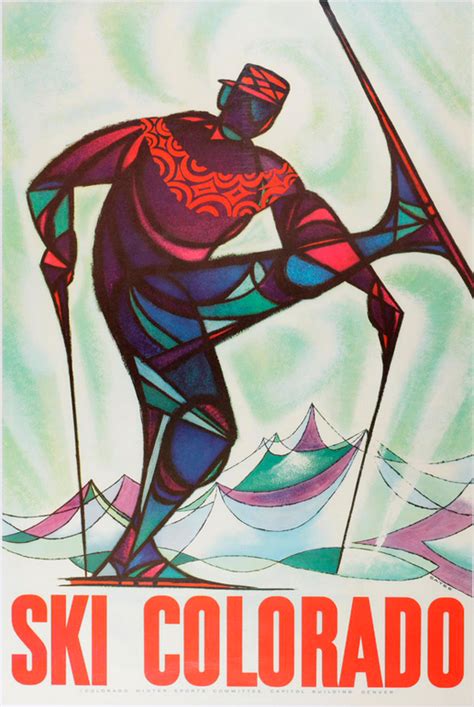 Ski Colorado Vintage Ski Posters Colorado Skiing Colorado Travel