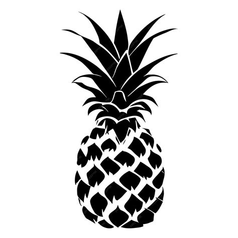 Premium Vector Pineapple Silhouette Icon Isolated Vector Illustration