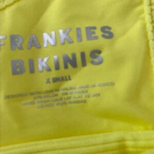 Frankie S Bikinis Swim Frankies Bikinis Gavin Ribbed Swimsuit Bikini Lemon Yellow Xs Nwt