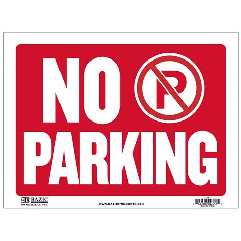 Bazic 12 X 16 No Parking Sign Bazic Products