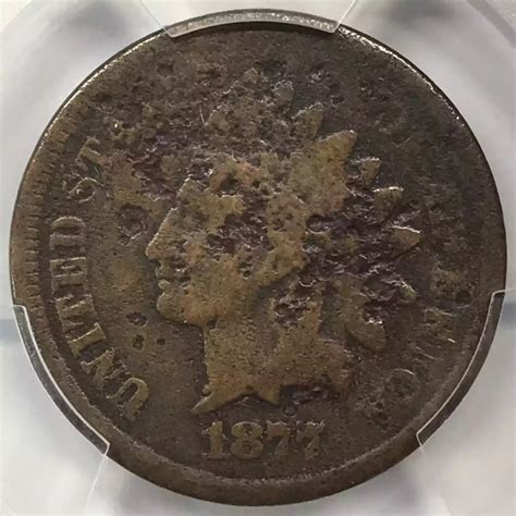 1877 Indian Head Cent Pcgs Genuine G Details 97 Environmental