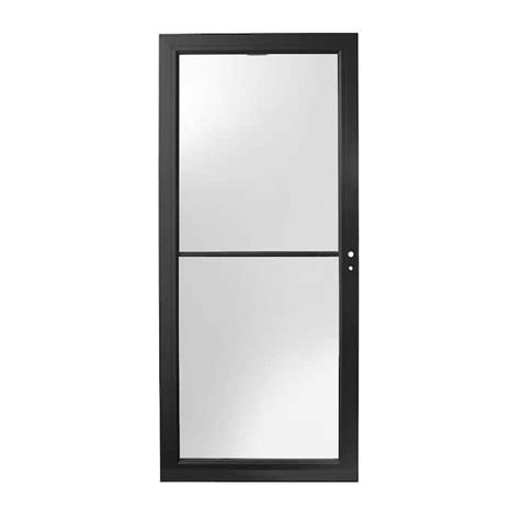 Andersen 3000 Series 36 In X 80 In Black Right Hand Full View Retractable Aluminum Storm Door