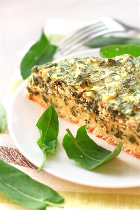 Sorrel Tart With Goat Cheese Stock Image Image Of Cuisine Lunch