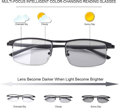 Devirld Photochromic Progressive Multifocal Reading Glasses Uv