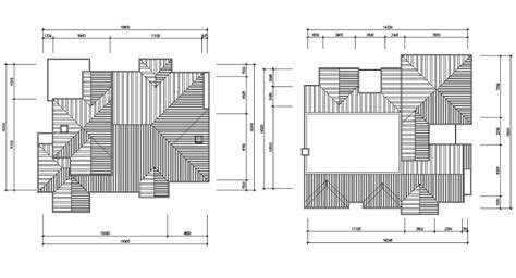 Roof Plan Of The House Plan With Detail Dimension In AutoCAD Cadbull | designinte.com