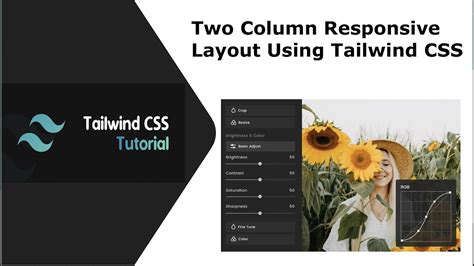 Create Two Column Responsive App Layout Using Tailwind Css Youtube