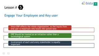 Lessons Learned From Failed ERP Implementation Webinar Presentation PPT