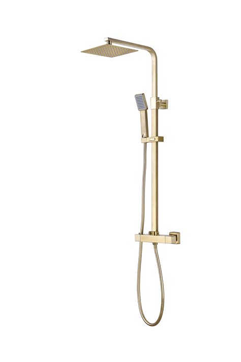 ORKNEY SERIES 2 BRUSHED BRASS THERMOSTATIC SHOWER VALVE SQUARE HEAD