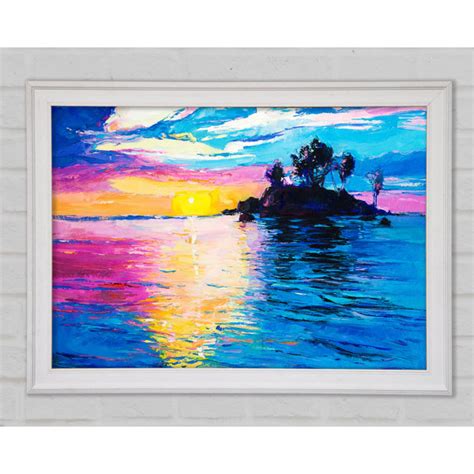 Haus Am Meer Gerahmtes Leinwandbild Perfect Yellow Sunset Wayfair De