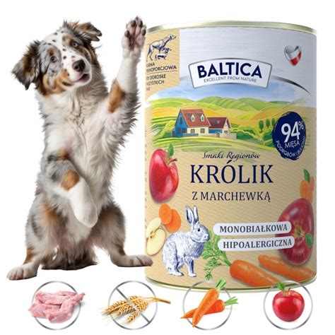 Baltica Karma Mokra Dla Psa Monobia Kowa Kr Lik Ze Marchewk Jab Kiem