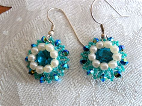 Beaded Art Deco Style Earrings Etsy